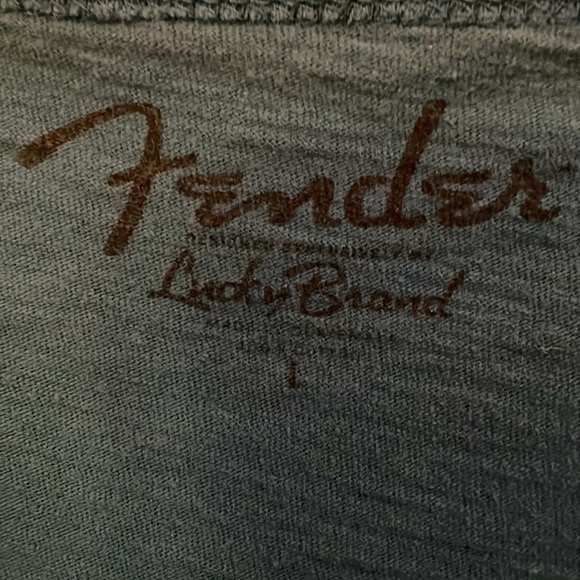 Lucky Brand Fender guitar tshirt size large - Picture 3 of 4